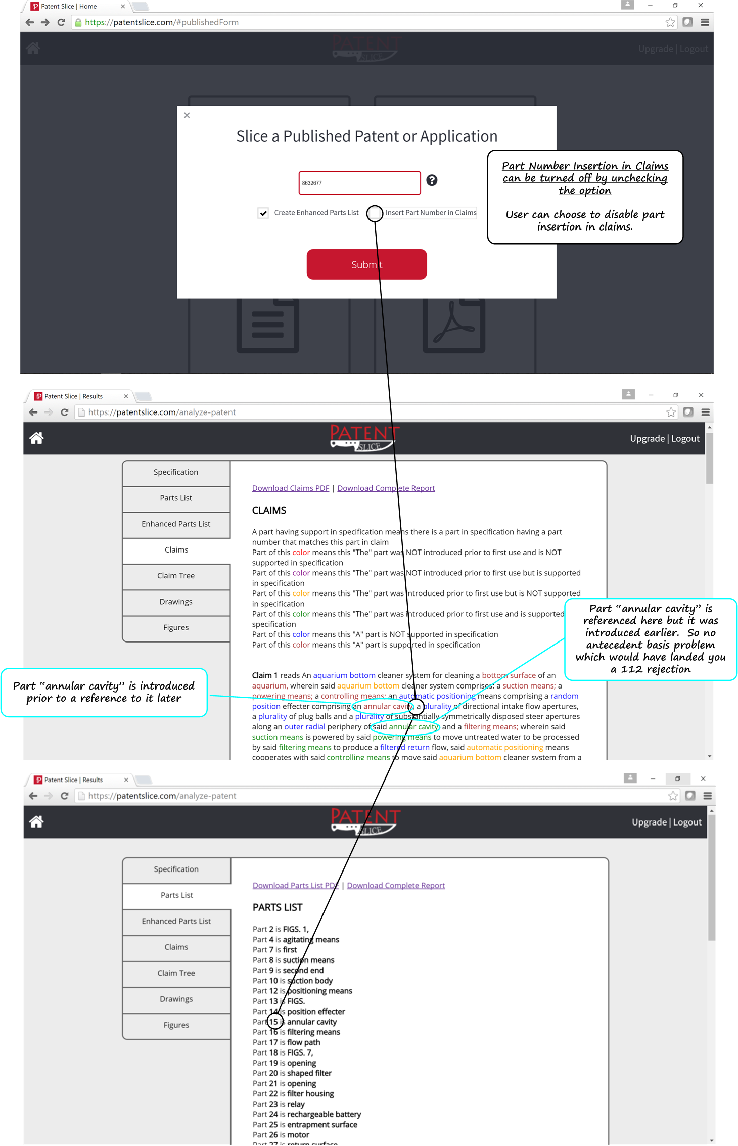 Annotated Claims of Patent